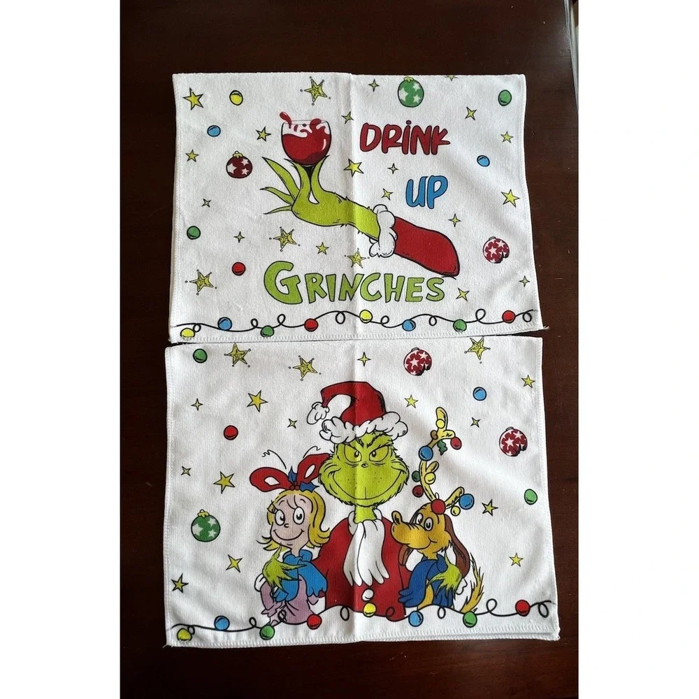 The‎ Grinch Kitchen Towels 25x16 Holiday Christmas New